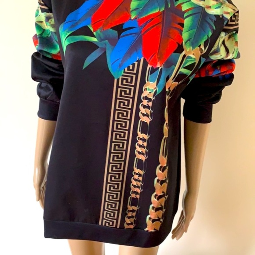 AIDEAONE | Retro print sweater - Picture 5 of 11